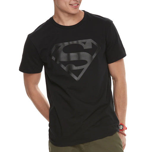  Superman Camiseta negra con cuello en V para hombre (Medium),  Negro - : Ropa, Zapatos y Joyería